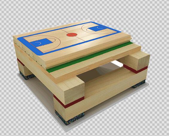 运动地板结构展示